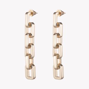 EDDIE BORGO supra link drop earrings 12K finish *NEW* $250